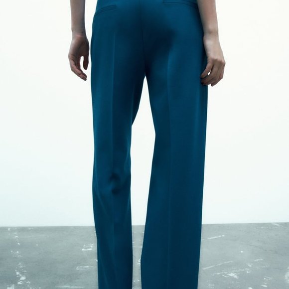 Zara Pants & Jumpsuits Zara Straight Cut Pants Size L Cornflower